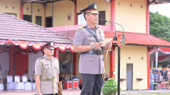 Kapolda Jambi Pimpin Upacara Pelantikan dan Pengambilan Sumpah Siswa Bintara Polri Gelombang II